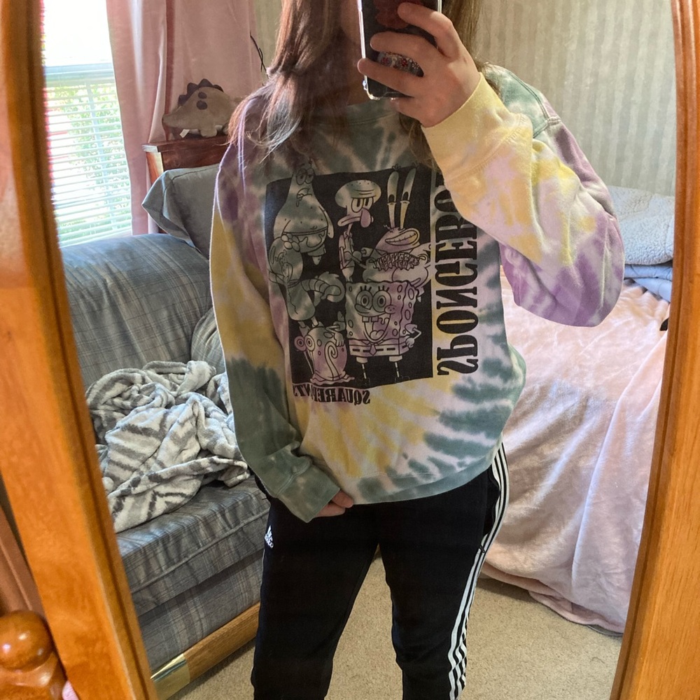 Tie-dye SpongeBob sweater